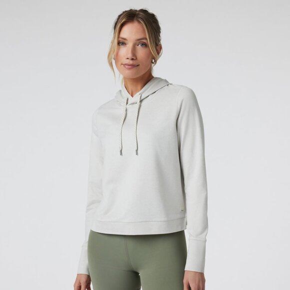 Vuori Halo Essential Hoodie in Salt Heather Size Medium - Picture 4 of 5